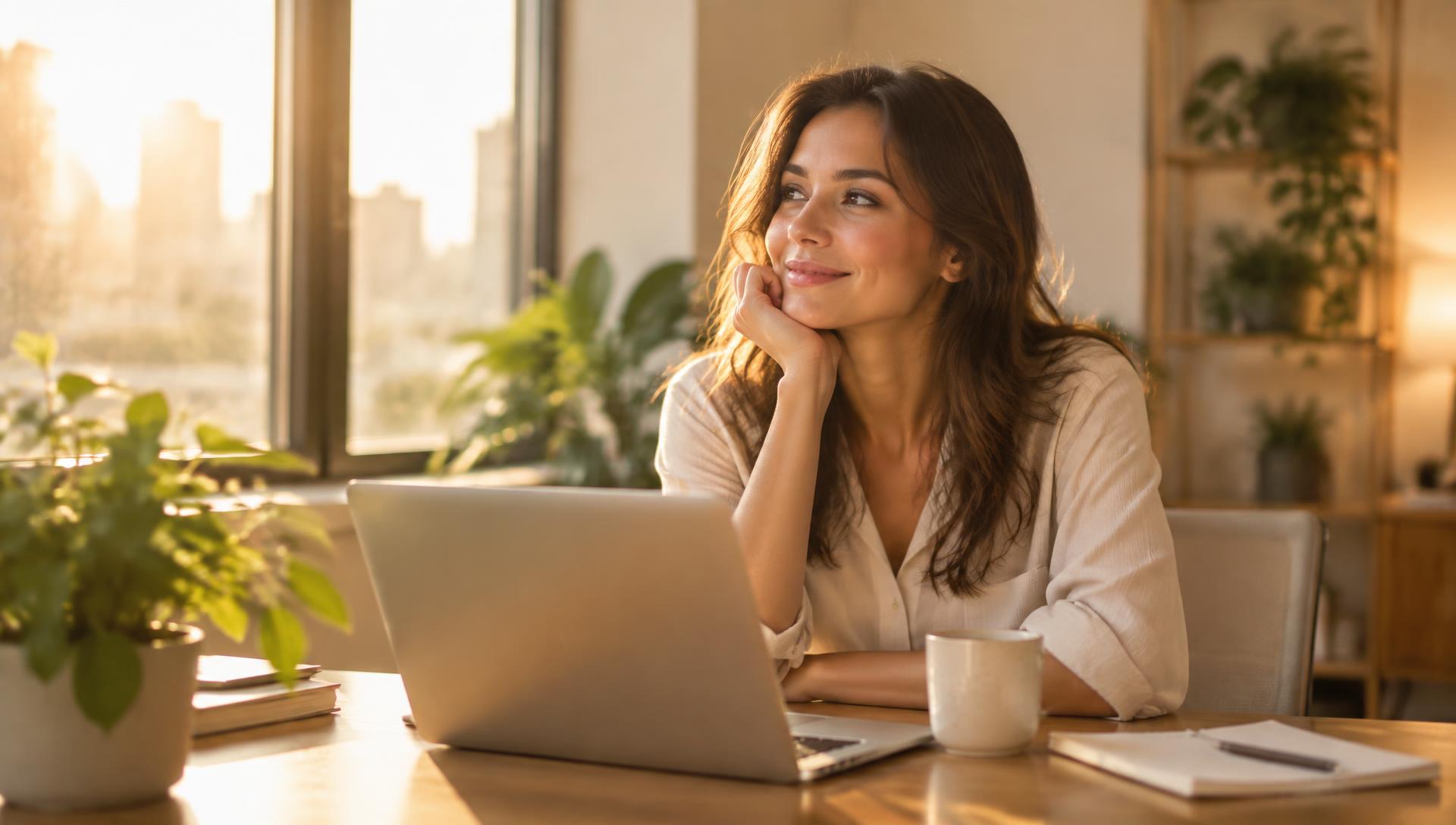 Colaboradora planificando sus vacaciones desde la oficina